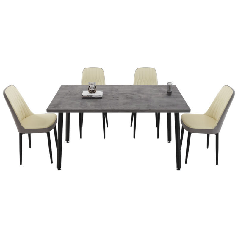 Rectangular dining table and chair set - Elegant design for home dining room