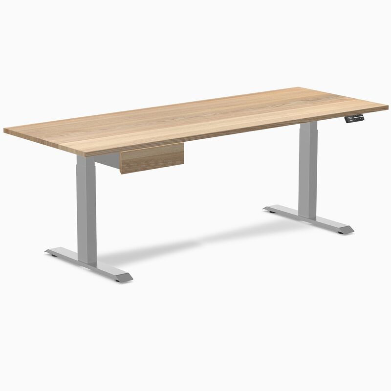 Desky Dual Hardwood Standing Desk With Drawer image number 0