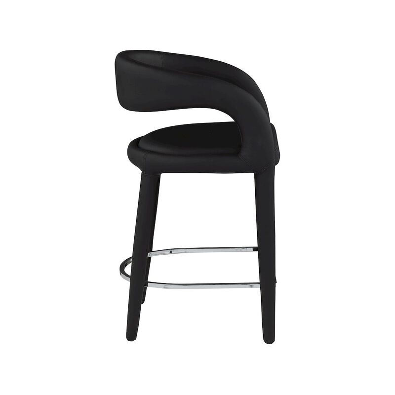Meridian Furniture Sylvester Vegan Leather Stool