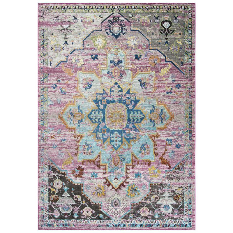 Morocco Gray 7'6" x 9'5" Power-Loomed Rug