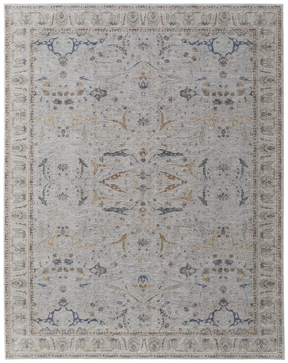 HomeRoots Ikat Distressed Area Rug With Fringe