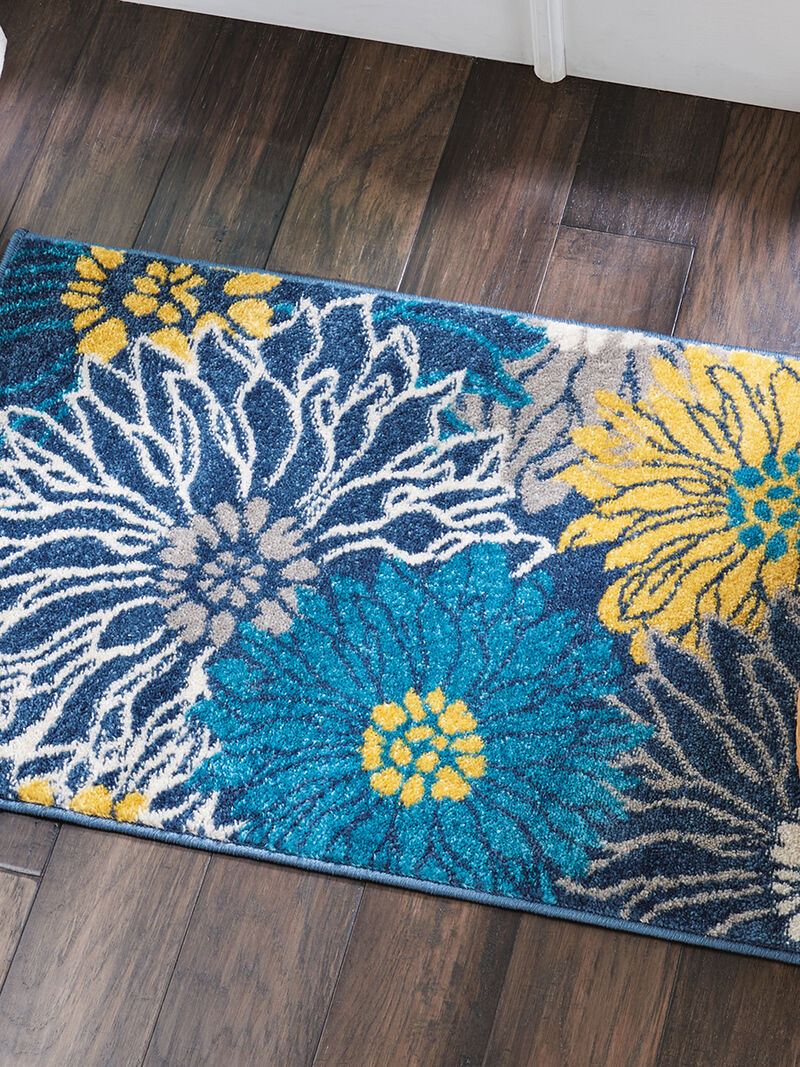 Passion PSN17 Blue 1'10" x 6' Rug image number 7