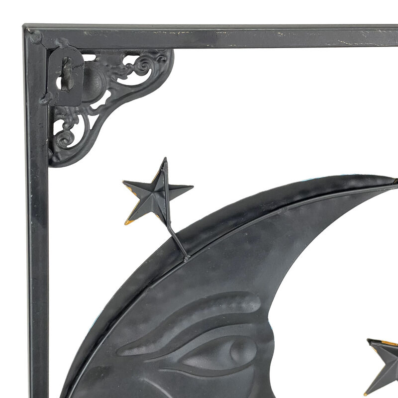 Tri-Tone Celestial Sun Moon and Stars Indoor/Outdoor Metal Wall Art image number 4