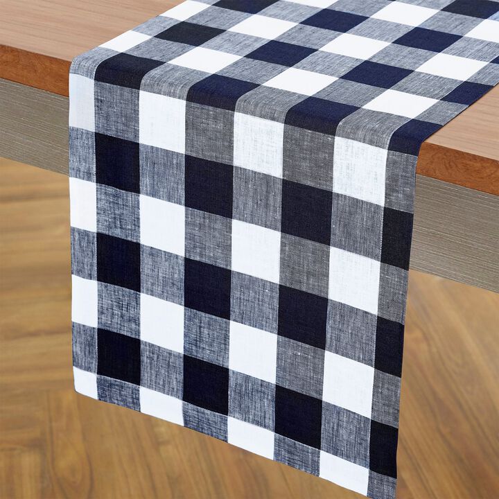 Linen Table Runner - Buffalo Check