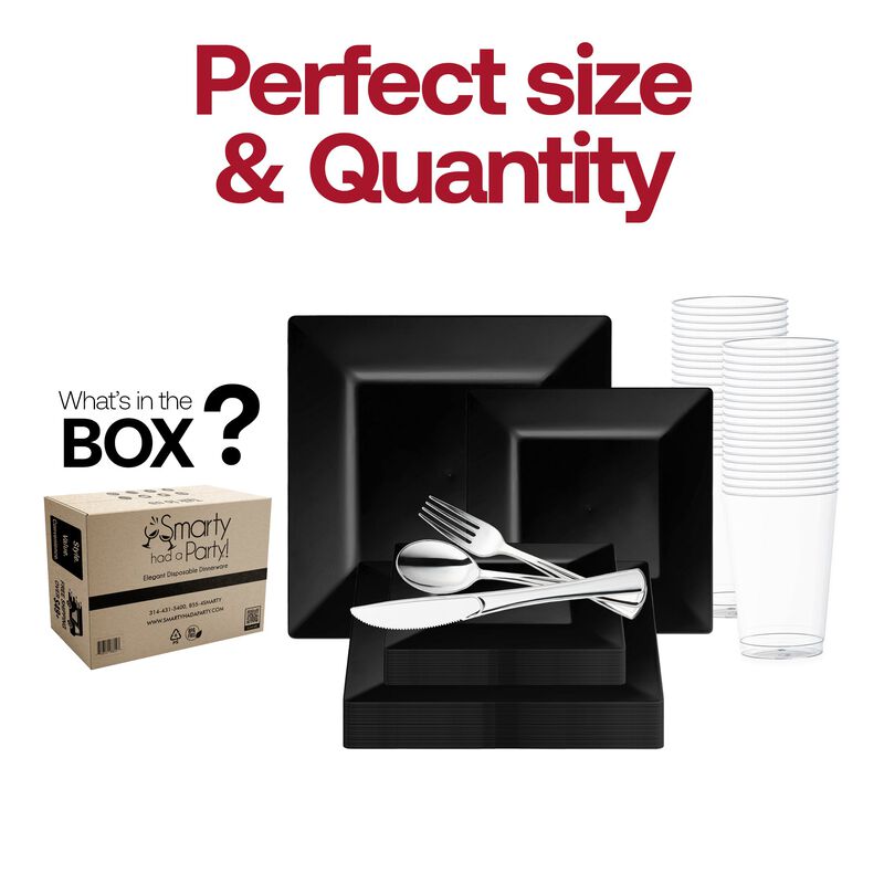 Square Plastic Wedding Value Set (30 Sets) image number 3