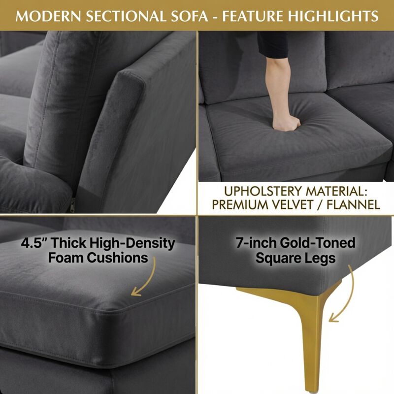 Nasbob U-Shaped Sectional Sofa image number 4