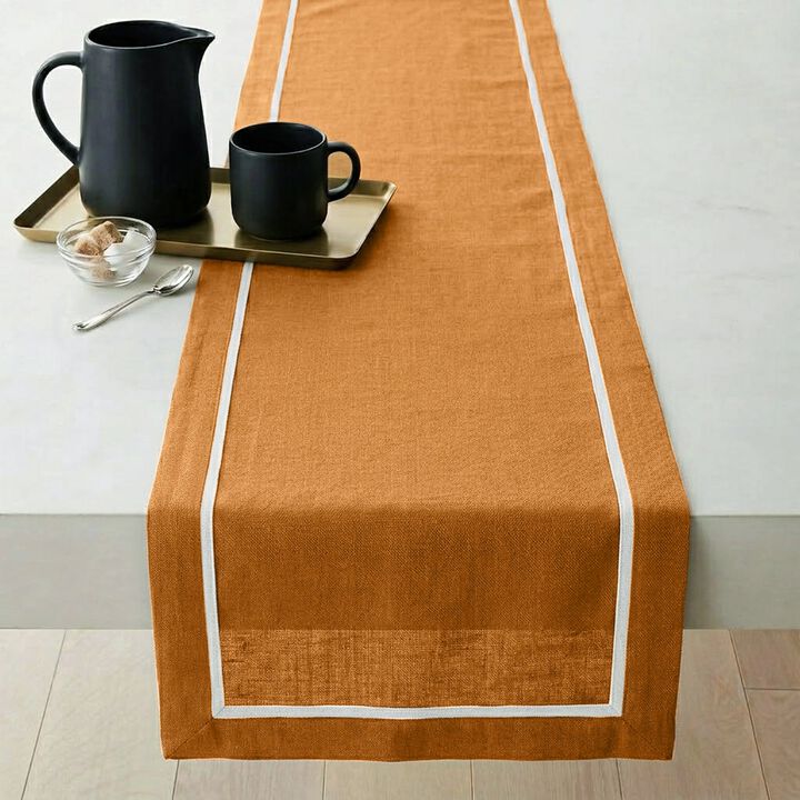 Linen Table Runner for Dining Table, Holiday and Everyday Table Decor - Kensington