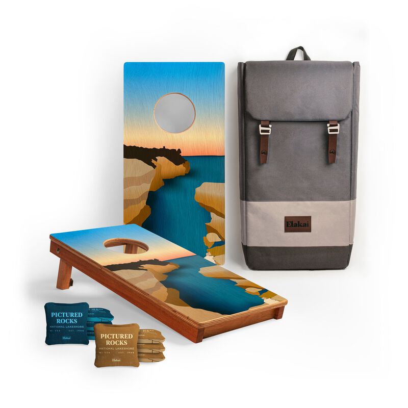 1ft x 2ft Graphic Wood Travel Cornhole Set | National Parks Inspired Collection image number 0