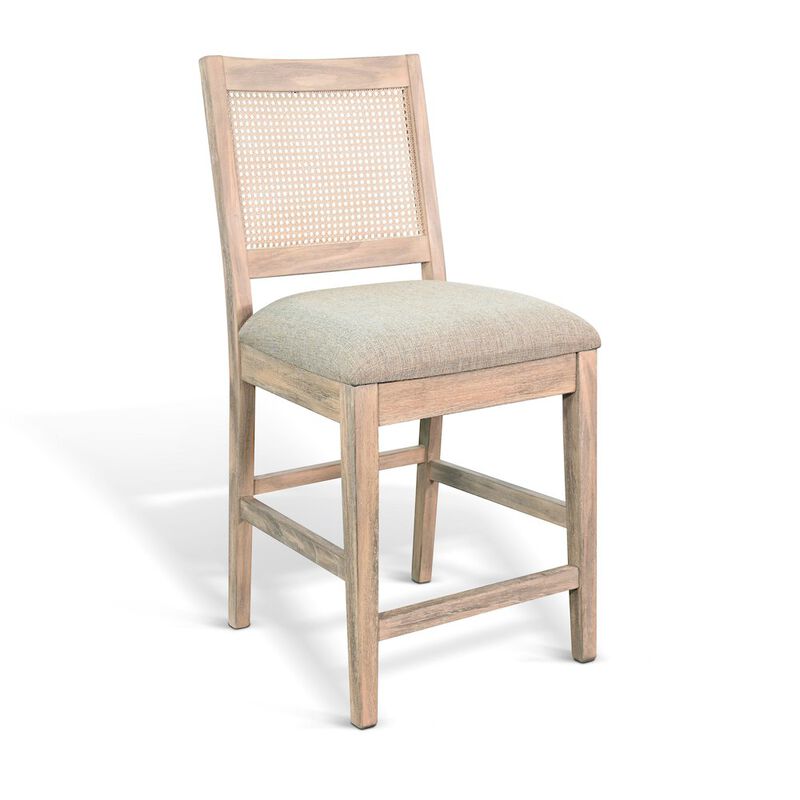 Sunny Designs Cane Back Cushion Seat Counter Stool (Set of 2) image number 1