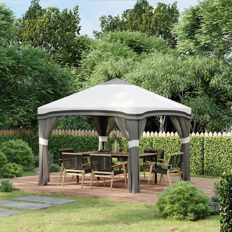Hivvago Pop-Up 10' x 10' Party Tent with Sand Bags image number 1