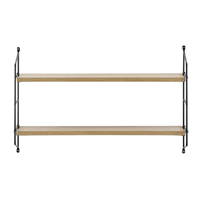 Severini Floating Bracket Farmhouse Two-Tier Wall Shelf