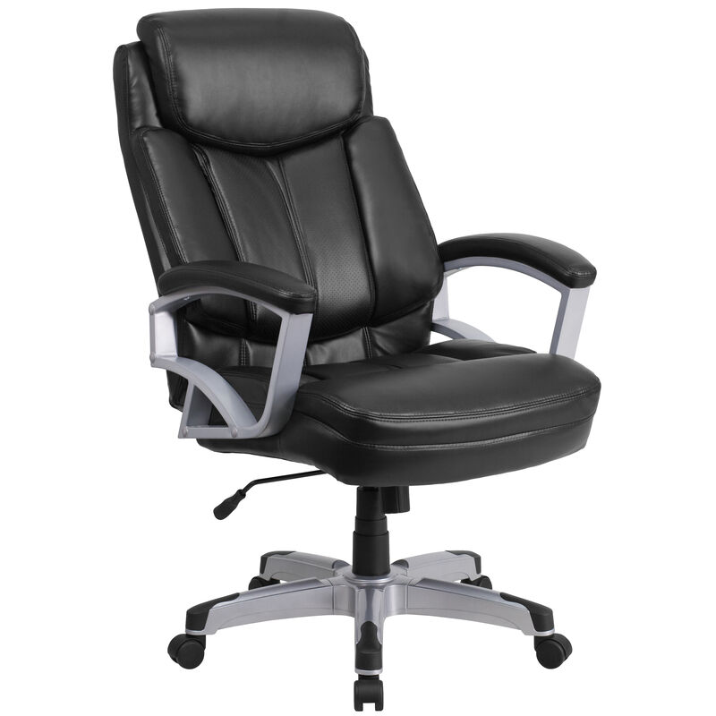 HERCULES Series Big & Tall 500 lb. Rated Black Fabric Executive Swivel Ergonomic Office Chair with Arms image number 0