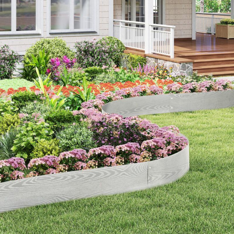 Hivvago 6-Pack 20 FT Galvanized Metal Landscape Edging for Lawn Yard