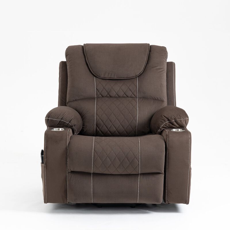 Velvet Recliner Chair with 2 Cup Holder, Lounge Chair Power Lift Chair Relax Sofa Chair image number 5