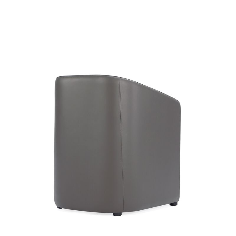 Anna Round Dining Arm Chair in Gray