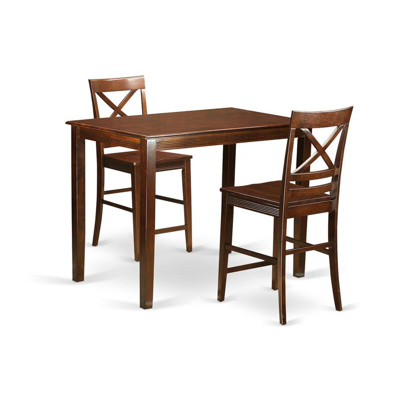 East West Furniture 3  Pc  Dining  counter  height  set-  high  Table  and  2  Dining  Chairs.