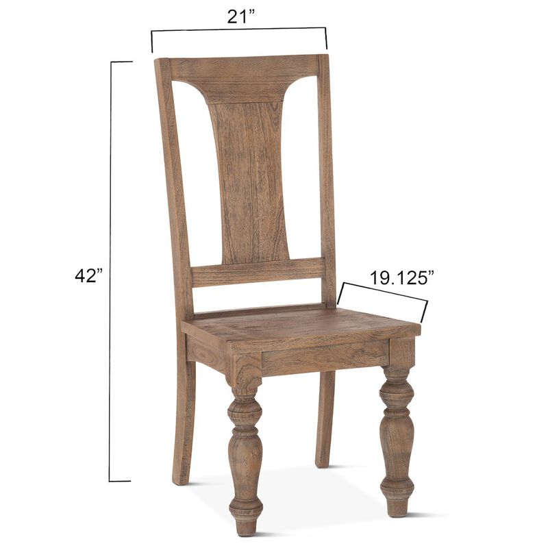 World Interiors Chatham Downs Dining Chair in Weathered Teak image number 1
