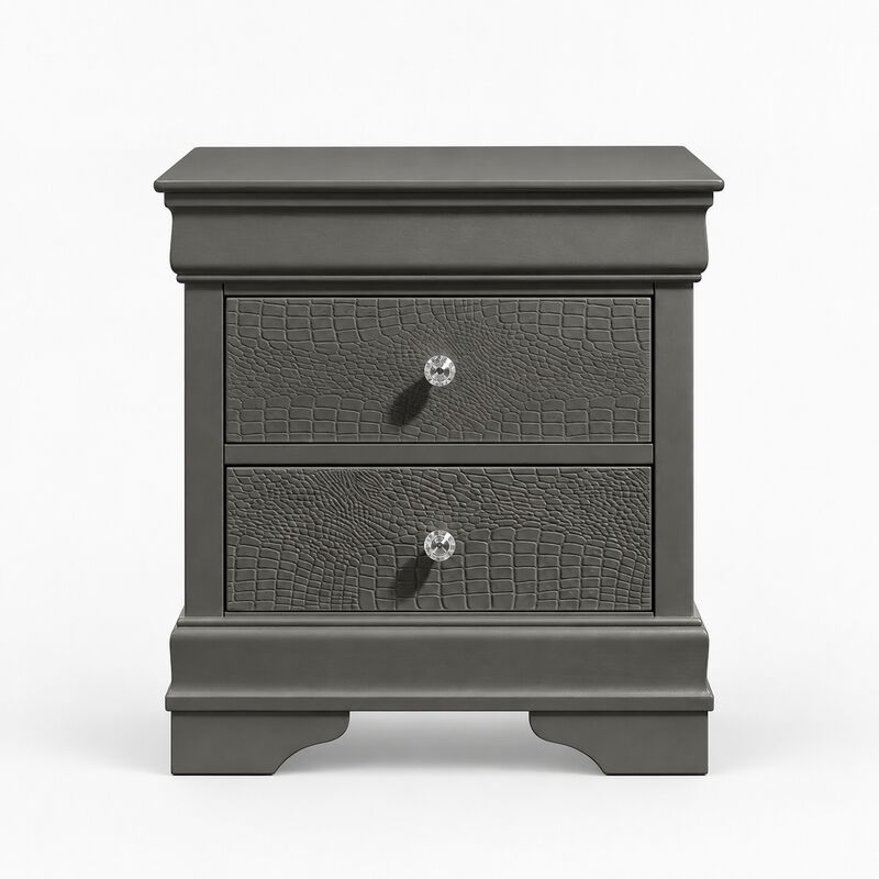 Virestiq Textured 2-Drawer Nightstand image number 0