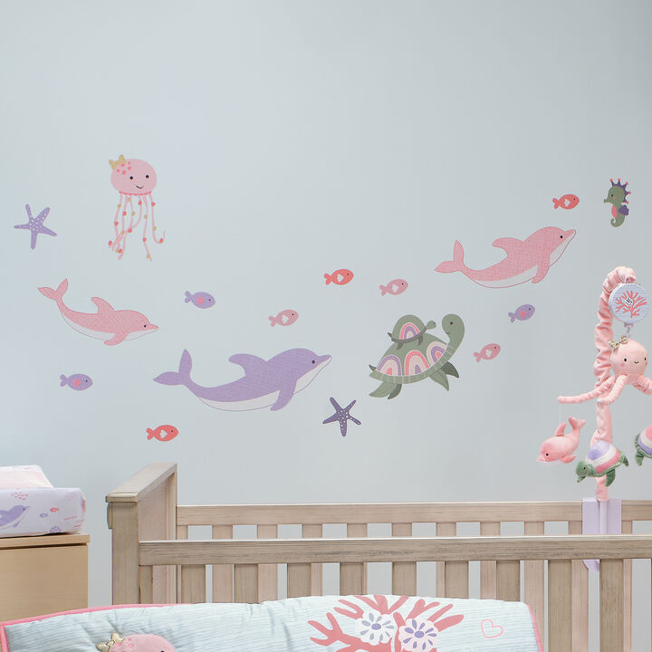 Lambs & Ivy Sea Dreams Dolphins/Turtles/Fish Underwater/Nautical Wall Decals