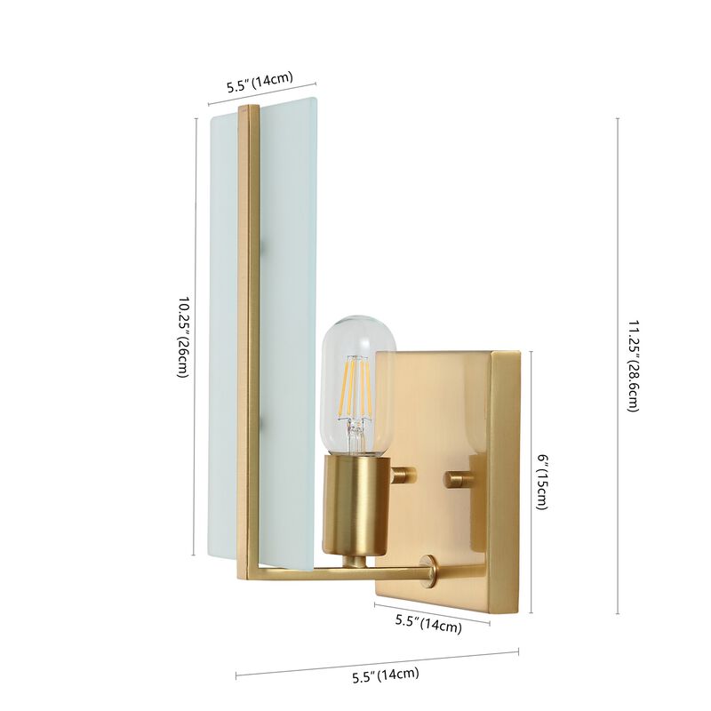 Mila 1-Light Modern Coastal Iron/Glass LED Sconce