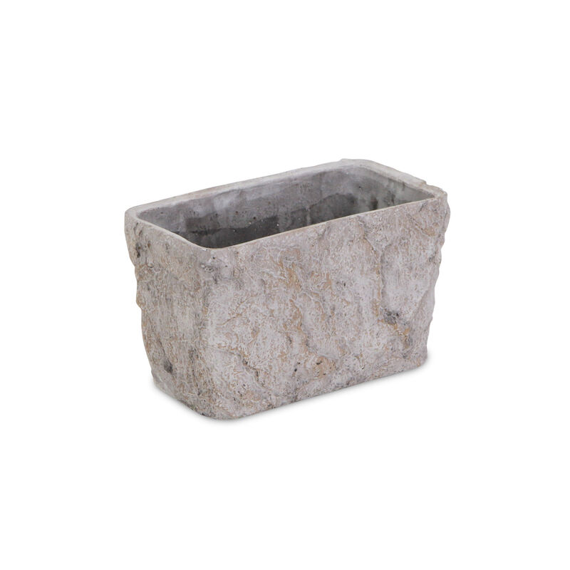 Speckle Glaze Cement Rectangular Planter for Indoor and Outdoor Plants