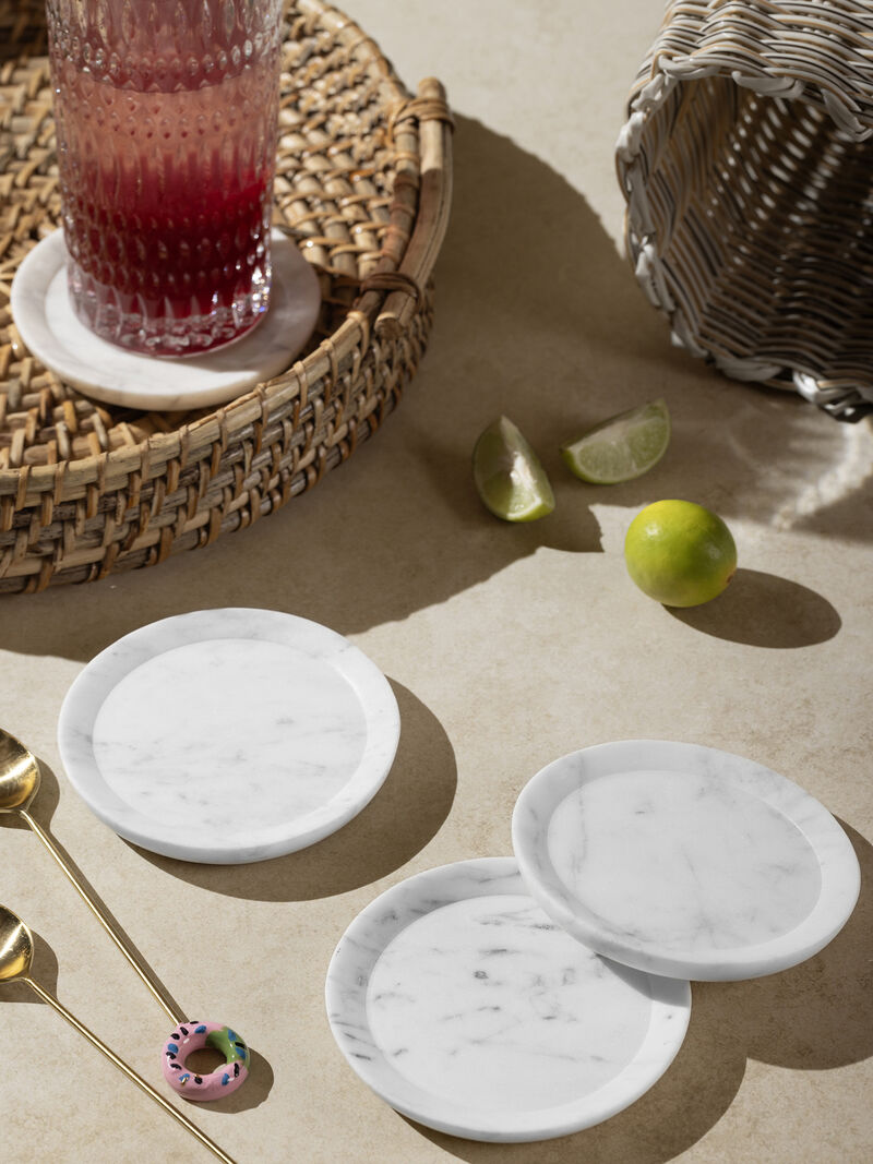 Paloma Marble Coasters, Set of 4 image number 2