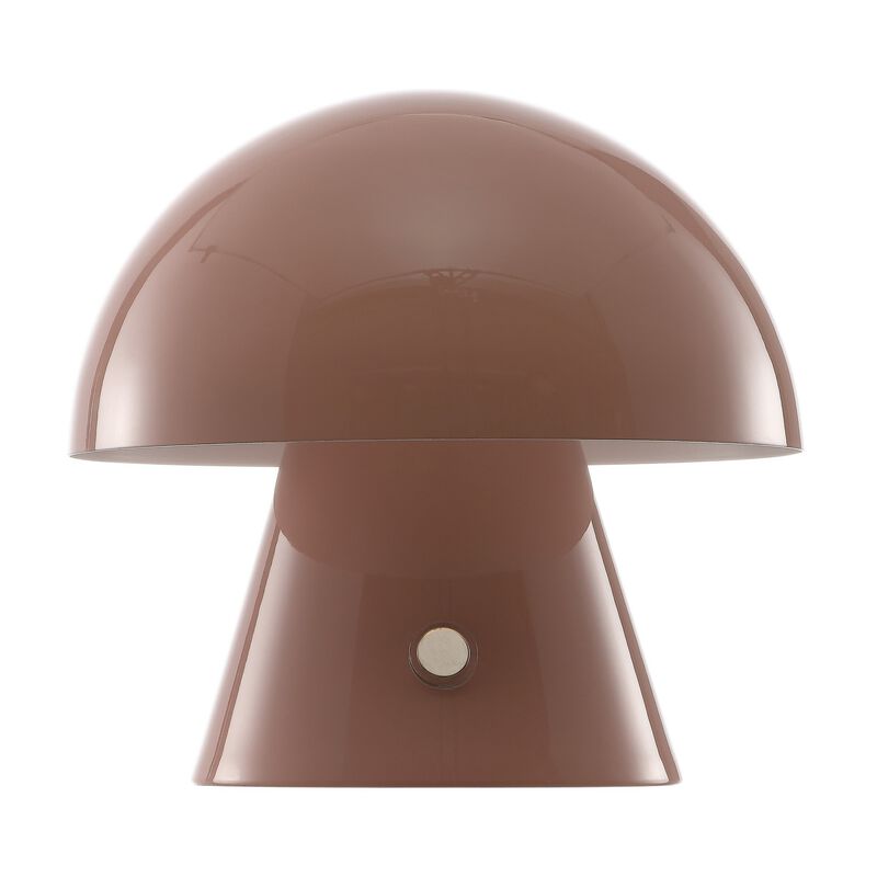 Porcini Contemporary Bohemian Rechargeablecordless Iron Integrated LED Mushroom Table Lamp