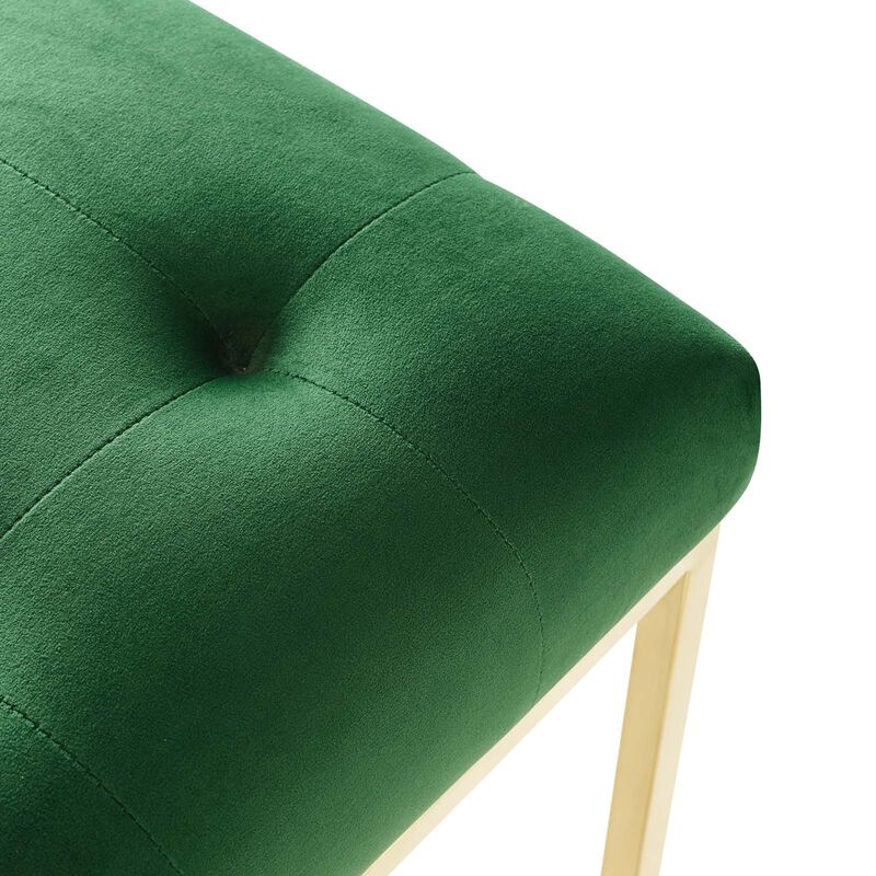 Privy Gold Stainless Steel Performance Velvet Dining Chair image number 4