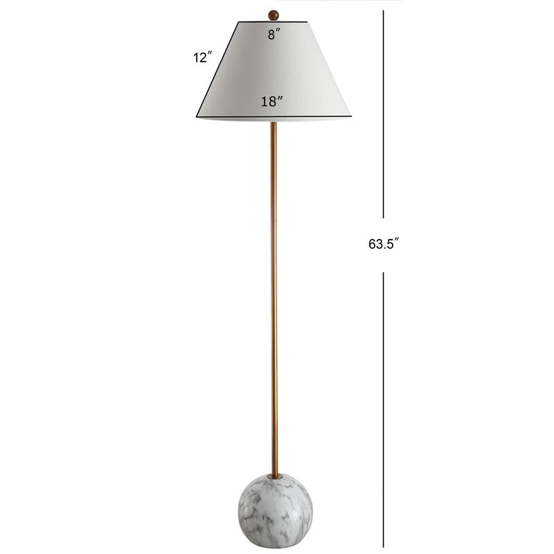 Miami Minimalist Resin/Metal LED Floor Lamp
