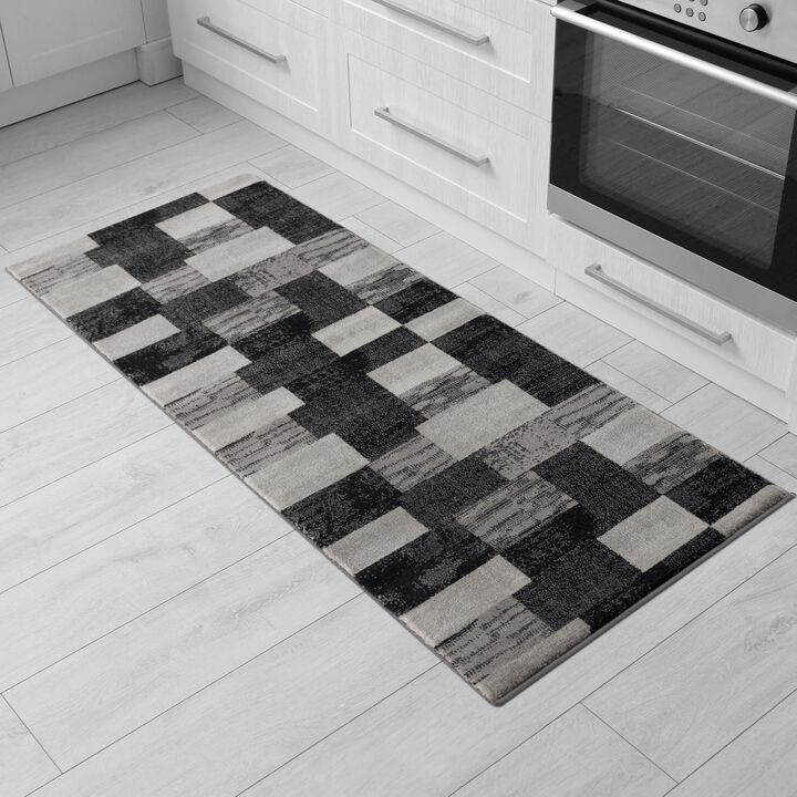 Montage Contemporary Geometric Checkered Indoor Area Rug