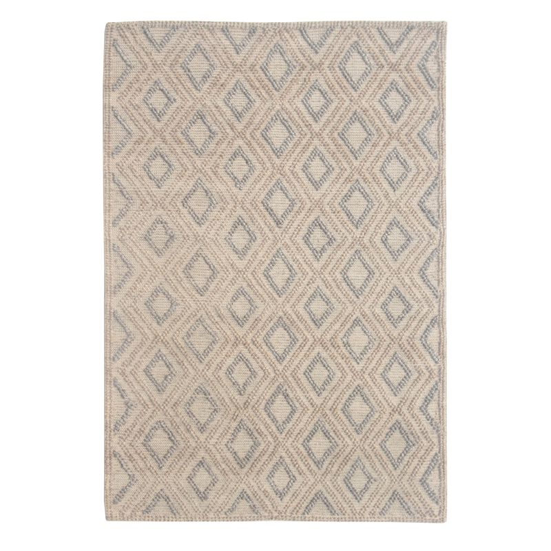 Chloe 7722 Natural Grey Diamond Area Rug, Size - 8' x 11'