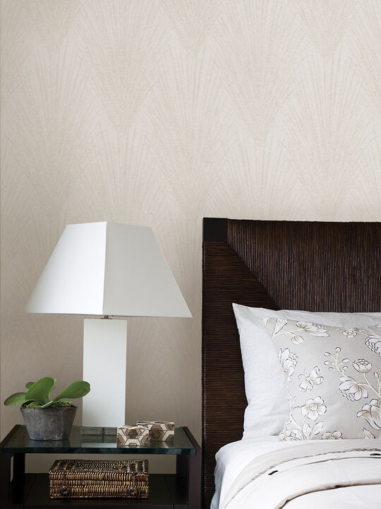 Keina Taupe Fronds Wallpaper (Set of 2)