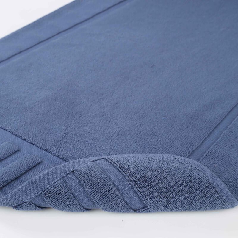 Modern Absorbent Cotton Bath Mat Set of 2 with Washable Fabric image number 1