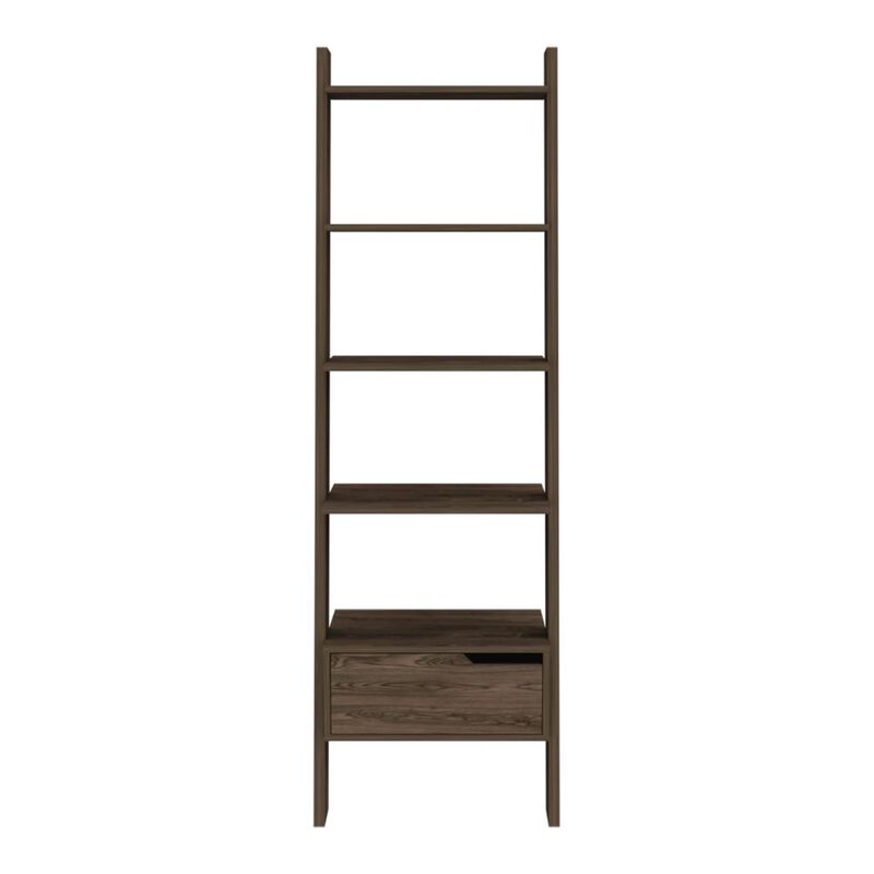 Ladder Bookcase Bull, Office, Dark Walnut
