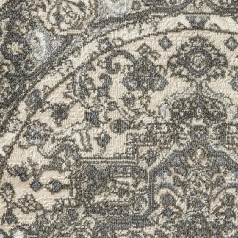 HomeRoots Floral Power Loom Round Rug image number 2