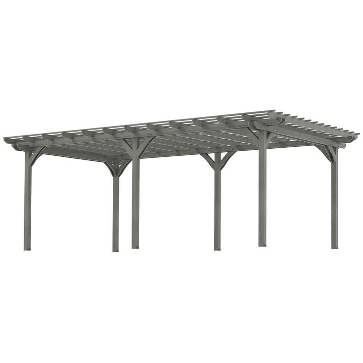 Hivvago 12x20 Outdoor Pergola with Climbing Plant Support