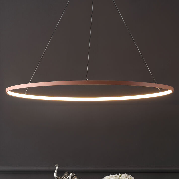 Brice Modern Contemporary Metal Round Dimmable Integrated LED Pendant
