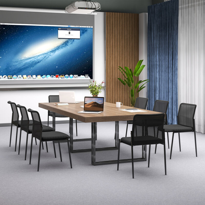 2-Piece Waiting Room Guest Chairs with Ergonomic Mesh Backrest image number 4
