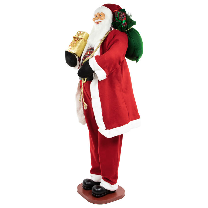 72" Country Santa Claus Standing Christmas Figure