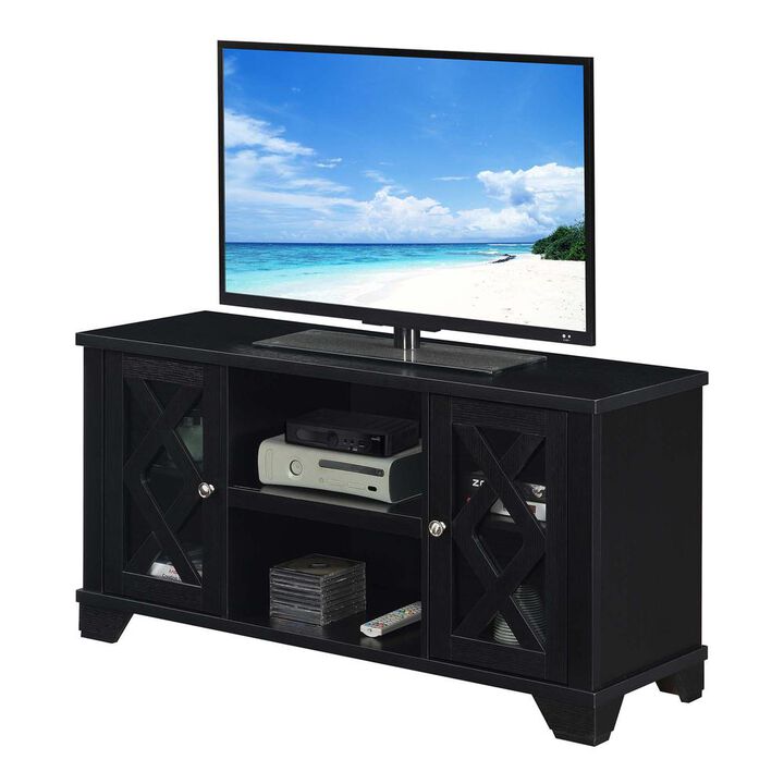 Convenience Concepts Gateway TV Stand with Storage Cabinets and Shelves, Black