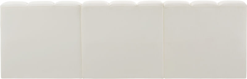 Meridian Furniture Arc Cream Vegan Leather Modular Sofa. image number 5