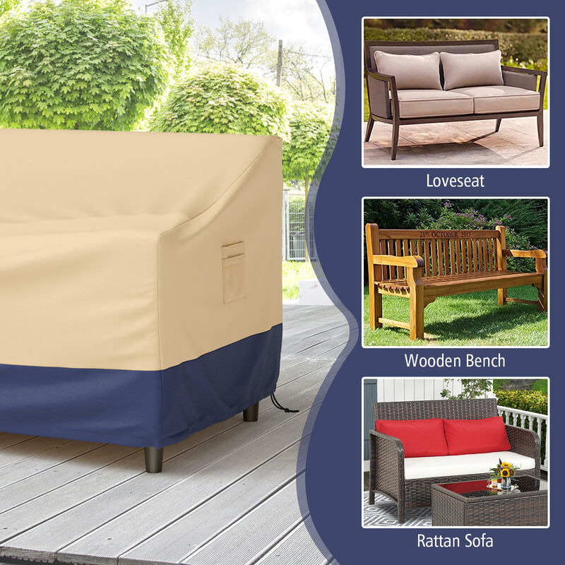Patio Furniture Cover with Padded Handle and Click-Close Straps