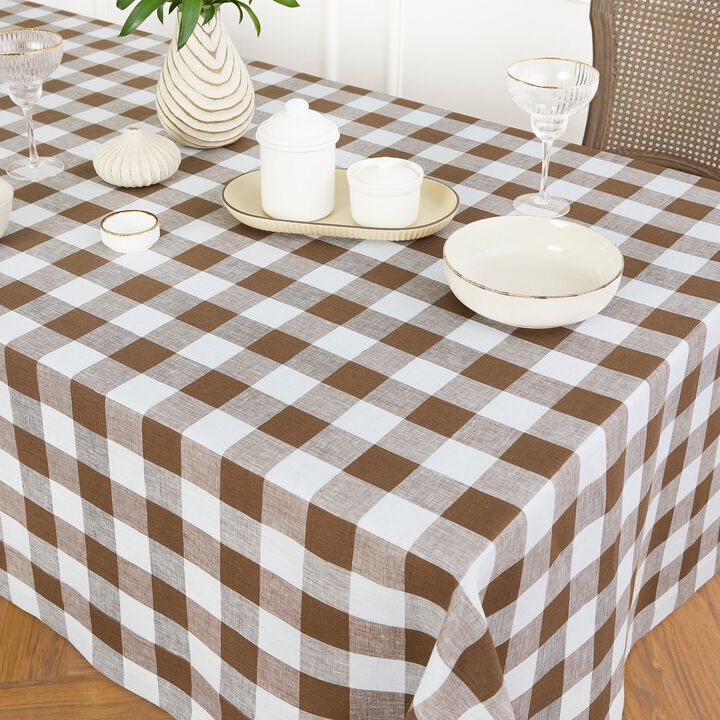 Linen Tablecloth - Buffalo Check