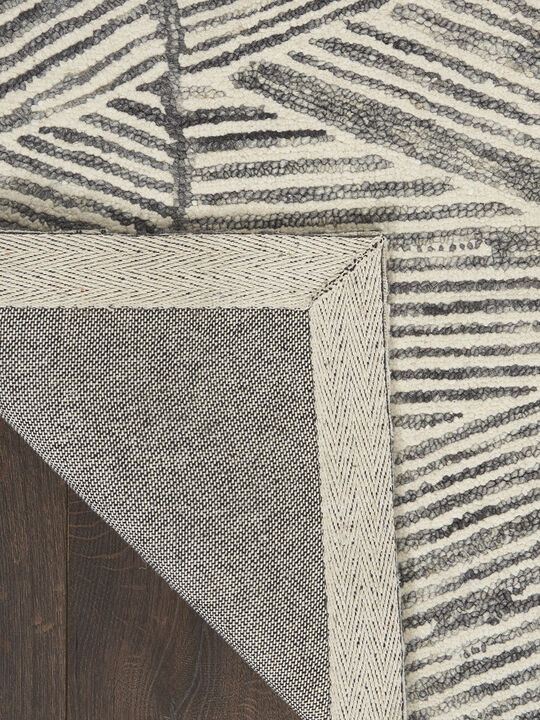 Colorado CLR01 Gray/White 3'9" x 5'9" Rug