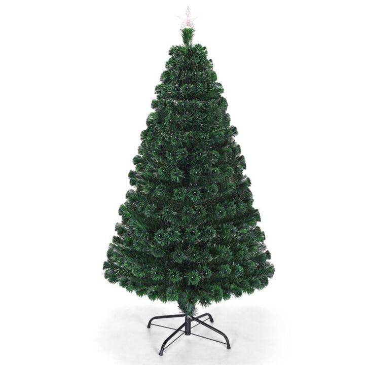 Hivvago Multicolor Artificial Christmas Tree with LED Light and Metal Stand