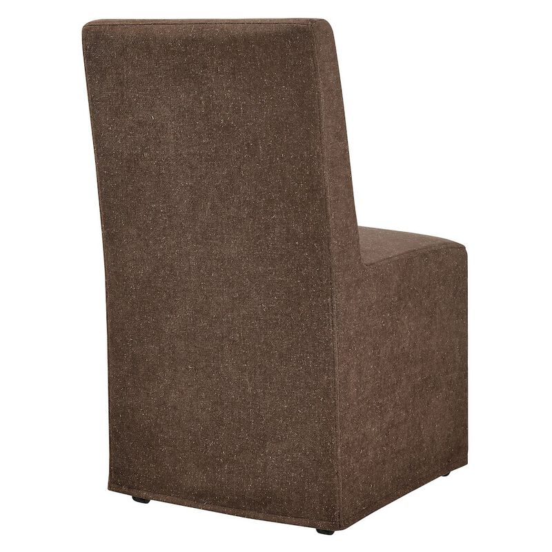 Tessera Upholstered Linen-Blend Slipcovered Dining Chair image number 4