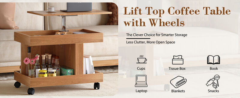 Votfri 360&deg; Rotating Desktop Side Table image number 4
