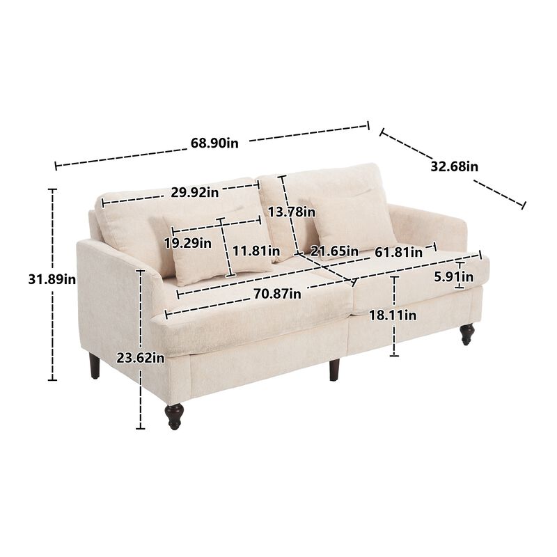 Rarnok Mid Century Loveseat Sofa image number 9