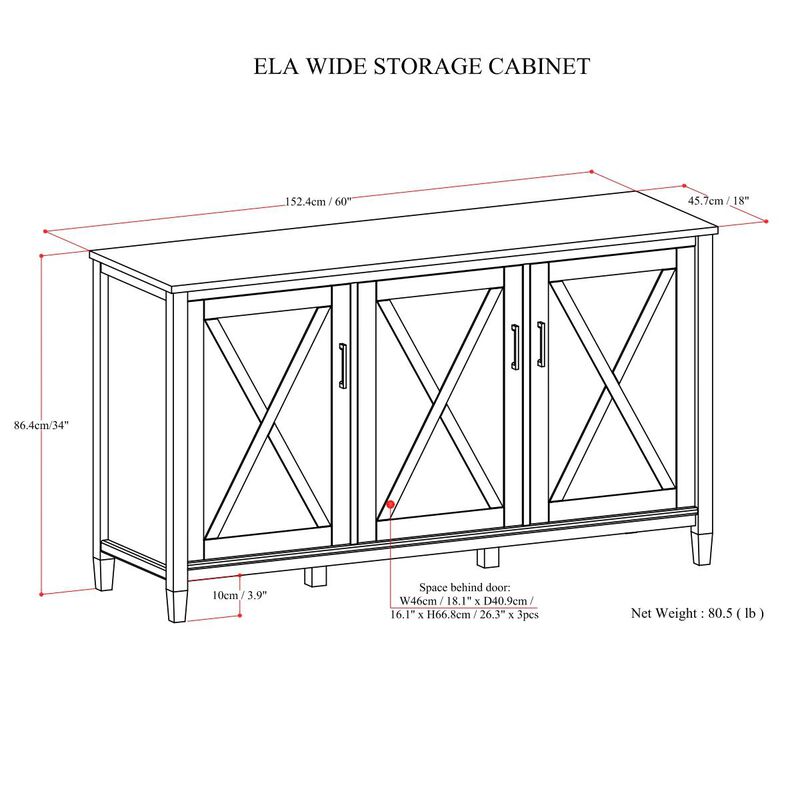 Bodmor Wide Storage Sideboard image number 9
