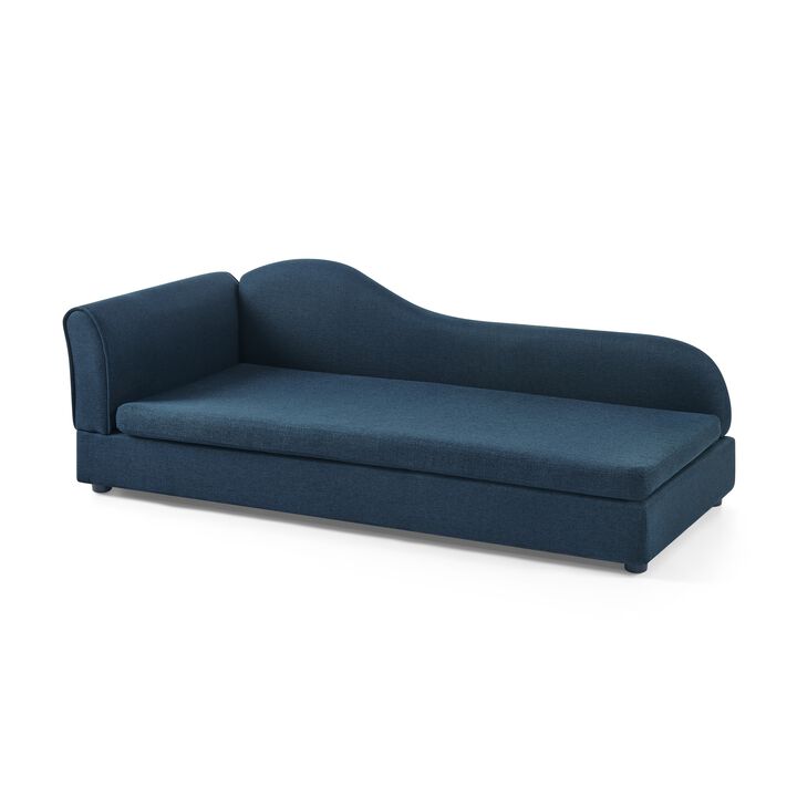 Dog Sofa for Medium Large Dogs, 55" Pet Couch with Irregular Backrest, Single Armrest
